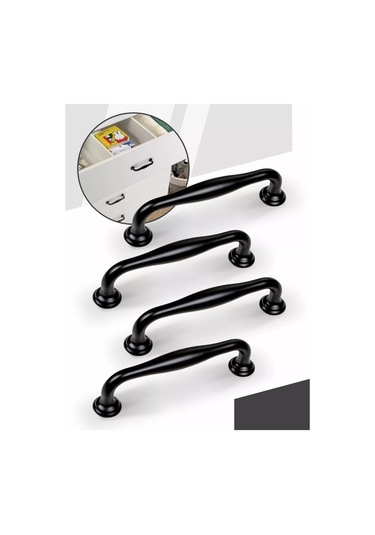 Centr Mebel'noj Furnitury Mobilya Kolları Siyah 96 Mm 4 Adet 99234060 Siyah Mat