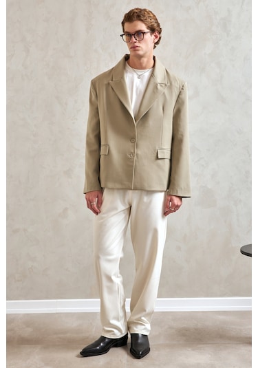 Hyman Erkek Oversize Blazer Ceket Haki