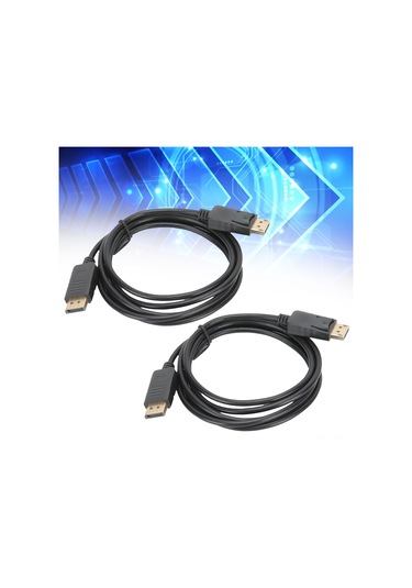 Mufunye 2 Adet 1.8m Dp Erkek-erkek Kablosu, Nikel Kaplı, Ekran Yayınlama, Monitör Genişletme, Kaliteli Görüntü Ve Ses