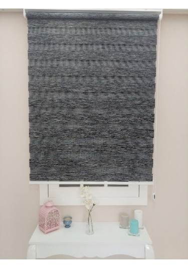 Venassa Antrasit Bambu Zebra Stor Güneşlik Perde