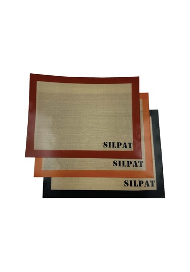 Profesyonel Yanmaz Yapışmaz Yıkanabilir Kırmızı Silikon Pişirme Matı - 30cmx40cm Kırmızı