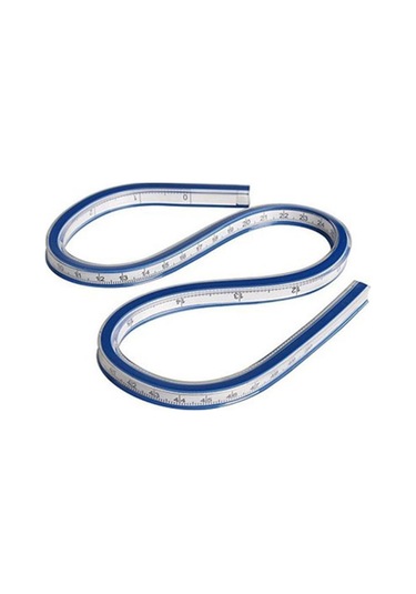 Lutart Kobra Cetvel Eğri Çizim Cetveli Ölçülü 40 Cm.
