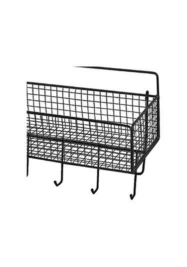 Homyl Tel Sepet, Saklama Sepeti, Duvara Monte Mutfak Için Banyo Siyah