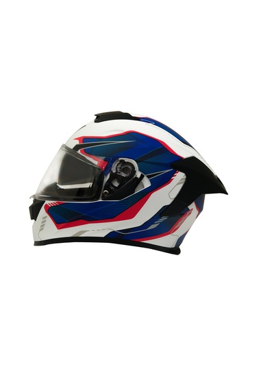 My Helmets Mks001-wbr Yarış Spoiler Güneş Vizörlü Şeffaf Full Face Motosiklet Kaskı Çok Renkli