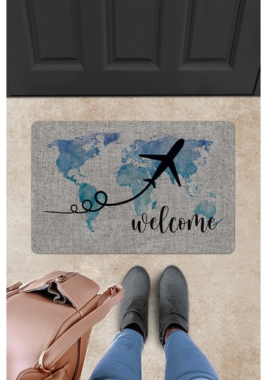 Evaşk Kapı Önü Paspası Vinil Kaymaz Tabanlı 45 X 70 Evaşkdm11105