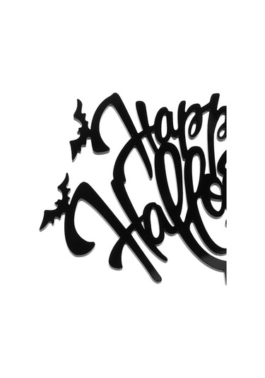 Homyl Akrilik Mutlu Cadılar Bayramı Yarasa Kek Toppers Partisi Siyah