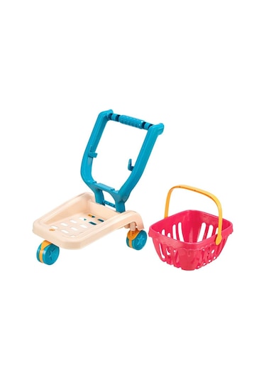 Oyuncak Sepetli Katlanır Market Arabası Kutulu By-647