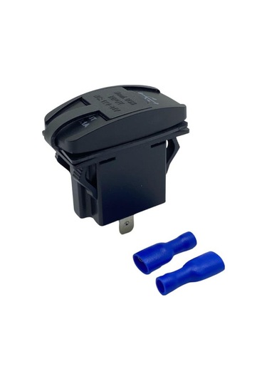 12v-24v Telefon Şarj Cihazlı Usb 3.1a Anahtar Tipi Mavi Işık