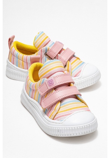 Mnpc Kız Çocuk Pudra Çizgili Sneaker Ayakkabı 25y2a10074862 Pudra Çizgili