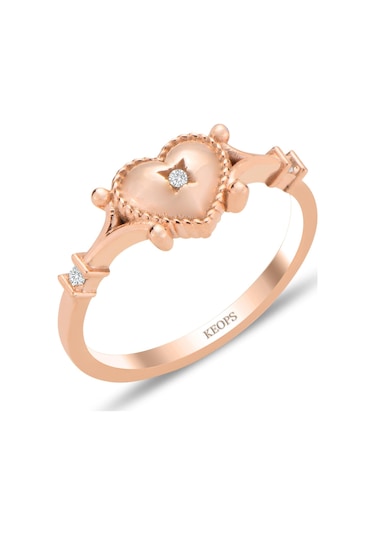 Pırlanta Kardia Yüzük - Idl Sertifikalı Rose Gold