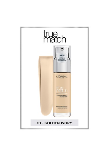 L'Oreal Paris True Match Bakım Yapan Fondöten 1D Golden Ivory 30 ML