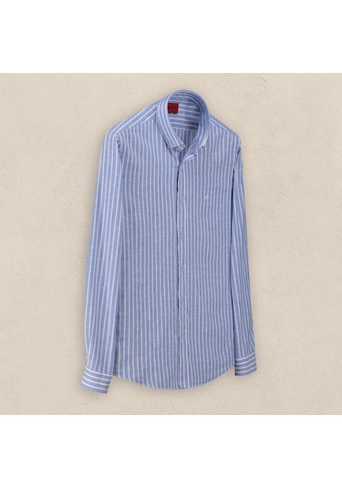 Sarar Goias Soho Interview Slim Fit Erkek Gömlek 3174441 Mavi