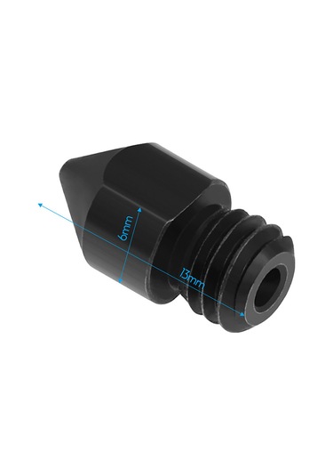 Geekyou 3 Adet Mk8 Sert Çelik Nozzle, 0.6mm Boyut, 3d Yazıcı Aksesuarı, 1.75mm Filament Uyumlu, Dayanıklı Ve Kuru Tabanlı