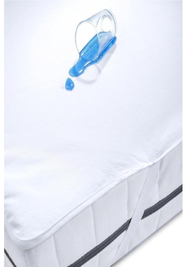 Altın Karma Sıvı Geçirmez Alez 70x140 Cm Bebe Çocuk Beyaz