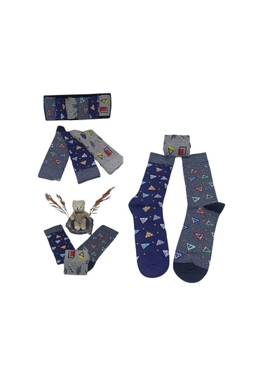 Garanti Çorap Eğlenceli Desenli Unisex Soket 3 Lü 11a Çok Renkli