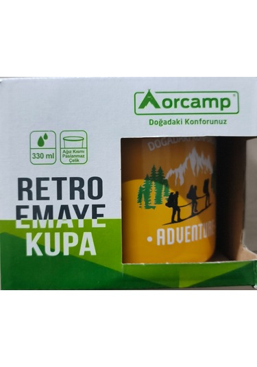 Orcamp Emaye Kupa 330 Ml Sarı Adventure Hardal