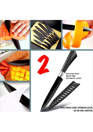 Omeniv 1 Adet Myvit Soyma Doğrama Şef Bıçağı Gurme Bıçak Kılıflı