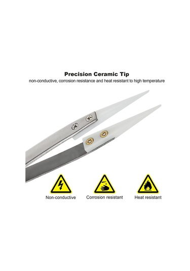 Aubyhe 6 Parça Seri: Manyetik Dayanıklı, İletken Olmayan, Ucu Sivri Ve Kıvrık Hassas Seramik镊组