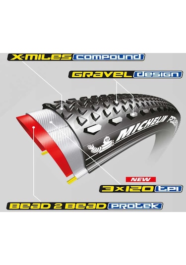 Michelin Power Gravel 700x33 Katlanır Tlr Dış Lastik Siyah