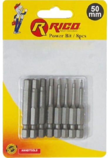 Rico 005-kk1132 Allen Alyan Bits Uç Seti 50 Mm 8 Parça