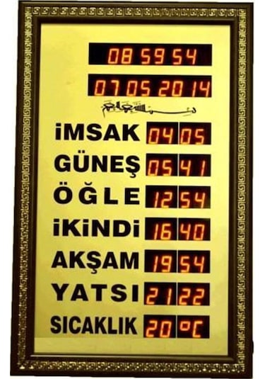 Dijital Vakit Matik İmsakiye Ev Tipi Ezan Okuyan Saat