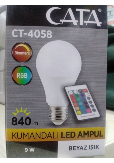 Uzaktan Kumandalı Led Ampul / Çok Renkli Ampul / Kumandalı Led Ampul Mavi Işık E27 Led Ampul 9 Watt