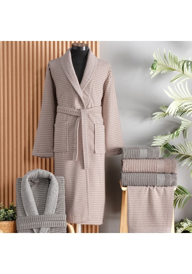 Schafer Home Bohemia Banyo Seti 6 Parça-gri/pudra Gri - Pudra