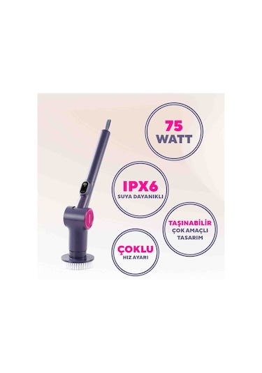 Kumtel 9in1 Şarjlı Çok Amaçlı Temizlik Fırçası Seti Hscr-01