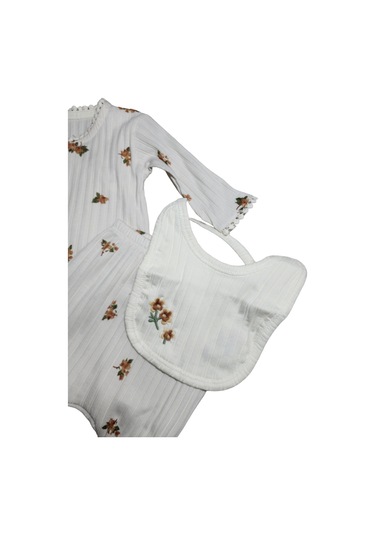 Yeni Koleksiyon Jakarlı Kız Bebek Organik Hastane Çıkışı Seti Çok Renkli