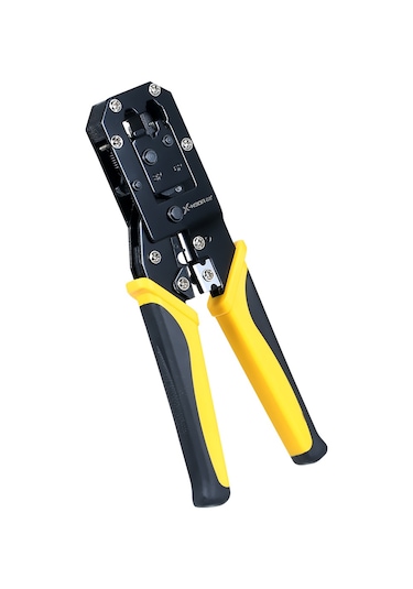 Wezone Yüksek Karbon Çelik 6p/8p Ağ Kablosu Pensesi, Sıyırma Ve Kesme Fonksiyonlu, Kaymaz Kauçuk Tutamak