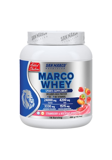 San Marco NutritionMarco Whey Çilek&bisküvi Aromalı 480 Gr