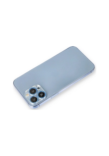 Mey İthalat Apple, Uyumlu iPhone 12 Pro Max Shine Kamera Lens Koruma Cam - Mavi