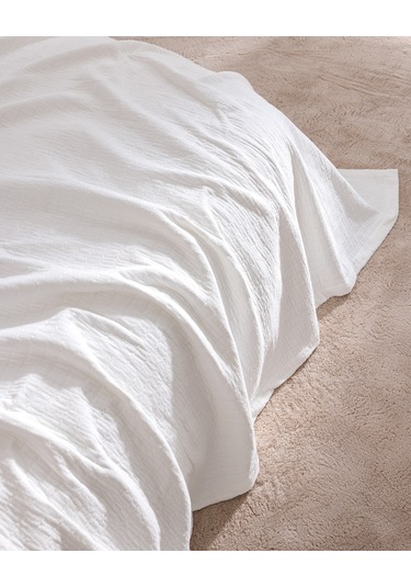 Madame Coco Feolette Çift Kişilik Yatak Örtüsü - Beyaz 8684427145296 Beyaz