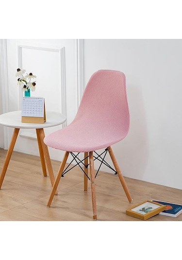 Pembe Koltuk Örtüsü Kabuk Şekli Sandalye Ziyafet Ev Otel Koltuk Kılıfı Için Polar Polar Kumaş Kolsuz Sandalye Slipcover Kapakları