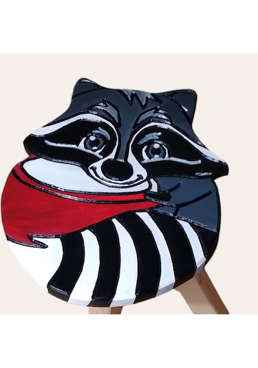 Racun El Yapımı Ahşap Çocuk Taburesi