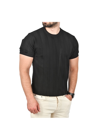 Deepsea Erkek Siyah Dar Kesim Pamuklu Triko Tişört Slim Fit Nefes Alan Bisiklet Yaka Tişört 2504348 Siyah Deepsea Erkek Siyah Dar Kesim Pamuklu Triko Tişört Slim Fit Nefes Alan Bisiklet Yaka Tişört 2504348 Siyah