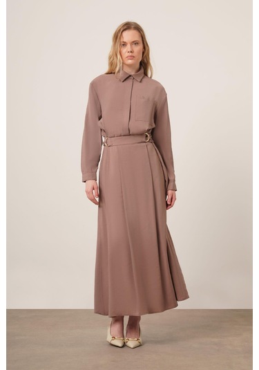 Ftz Women Kadın Modal Etekli Takım Vizon 30714 Vizon