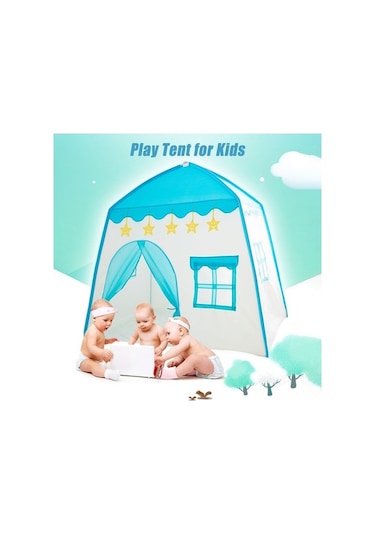 Novahub Çocuk Oyun Çadırı - Dış Mekan Uygun İç/dış Mekan Pembe/mavi Seçenekli Mavi Mavi