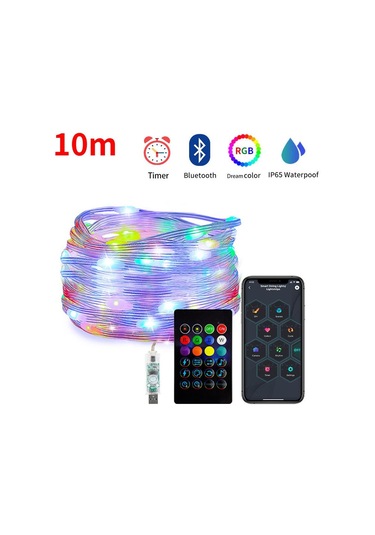 Dreamcolor Peri Noel Işıkları Led Dize Müzik Ws2812b Rgbıc Adreslenebilir Bluetooth Uygu Garland Parti Dekoratif Led Işık 56433723 Diğer