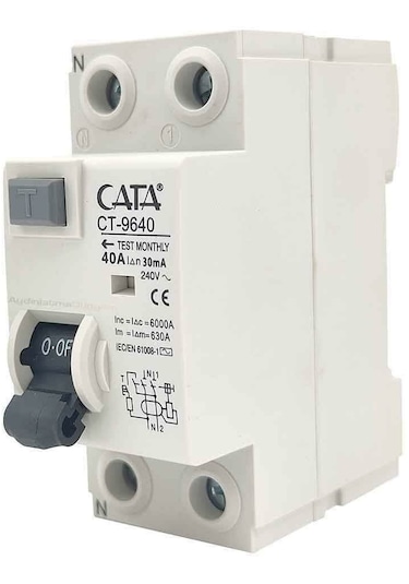 Cata Ct-9640 40 Amper 30 Ma Monofoze Kaçak Akım Rölesi