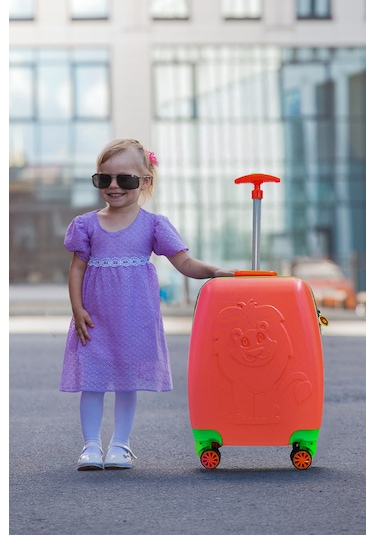 Wexta Wx-413 Disney Serisi Turuncu Aslan Logo Çocuk Çocuk Valizi Diğer