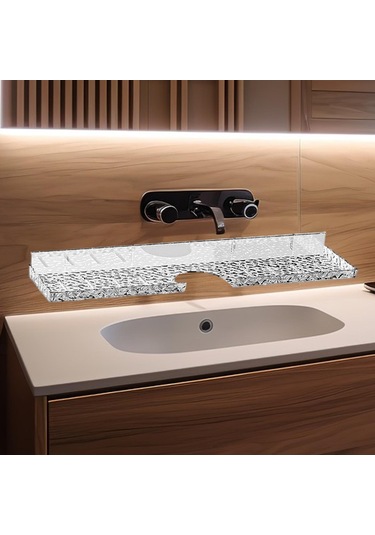 Homyl Lavabo Rafı Banyo Tezgahı Düzenleyici Sabun Fırçaları Temizlemek