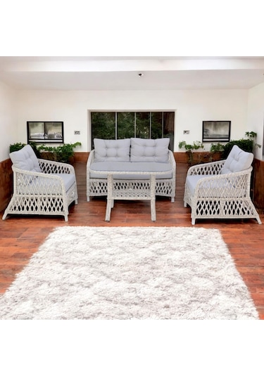 Marbella X Rehome İkili Rattan Bahçe Oturma Grubu 626 Bej - Krem