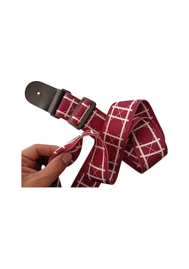 Rj200-c2 Gitar Askısı Deluxe Teal Guitar Strap Deri Başlıklı 2 Katlı
