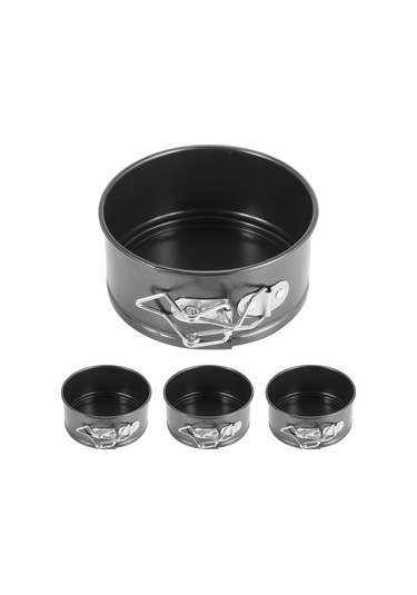 Xurunkeji 4 İnç Mini Yaylı Kalıp Seti - Mini Cheesecake'ler, Pizzalar Ve Kişler İçin 4 Parçalı Küçük Yapışmaz Cheesecake Kalıbı Siyah Xurunkeji 4 İnç Mini Yaylı Kalıp Seti - Mini Cheesecake'ler, Pizzalar Ve Kişler İçin 4 Parçalı Küçük Yapışmaz Cheesecake Kalıbı Siyah