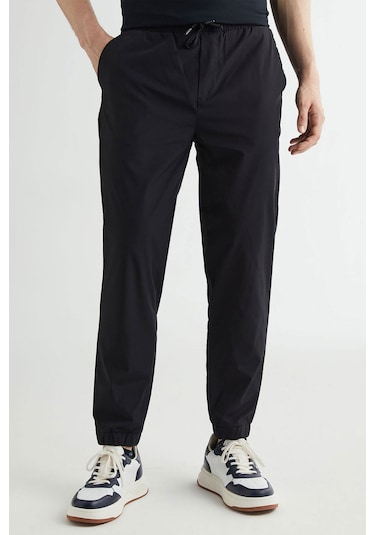 Gant Paça Lastikli Erkek Pantolon Siyah