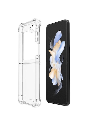 Zore Galaxy Z Flip 5 Uyumlu Msra Nitro Anti Shock Silikon-renksiz Renksiz