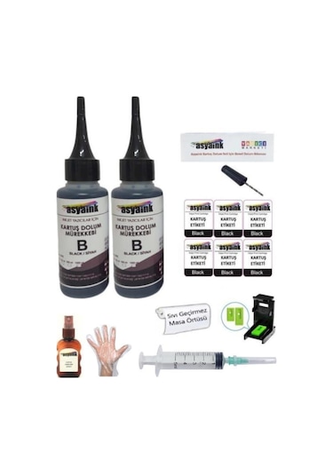 Canon E404/e414 Uyumlu Siyah Kartuş Dolum Seti - Pg46