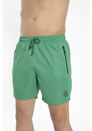 Erkek Maraton Yırtmaçlı Deniz Şortu Yeşil