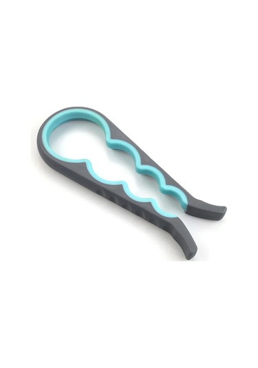 Taşınabilir Kavanoz Açacağı, Kolay Kavrama Şişe Açacağı Çevirerek Açılan Kapak Hızlı Açma Yemek Pişirme Günlük Kullanım Zayıf Eller Ve Artritli Eller İçin Gri